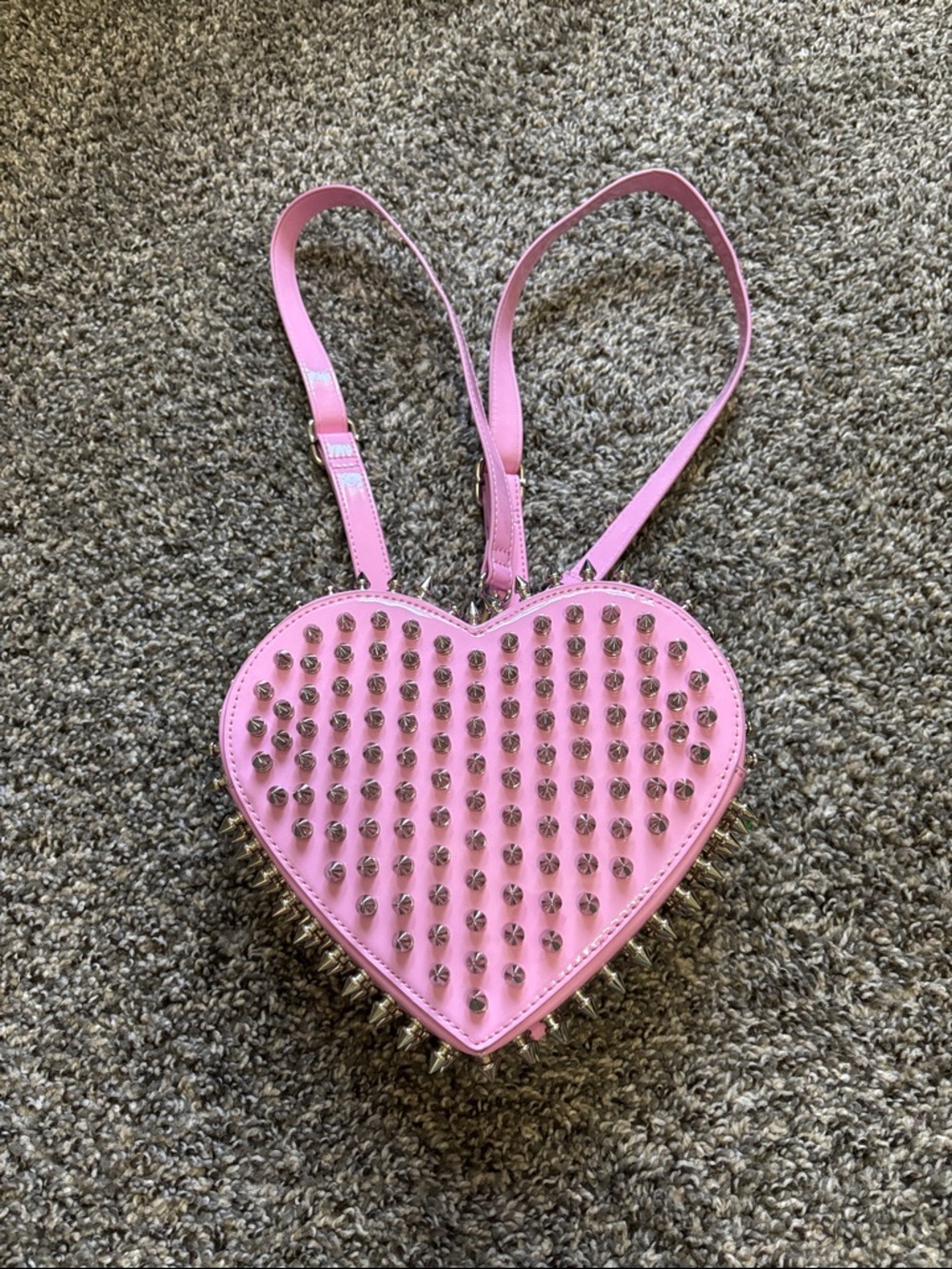 Club Exx Dolls Kill bay pink studded backpack rave festival Coachella party hot - Picture 1 of 9